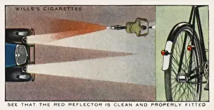 Cyclists Red Reflector Print