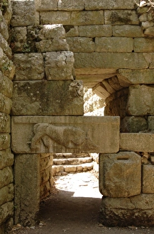 Cyclopean walls. Lions gate. Butrint. Republic of Albania Cyclopean walls. Lions gate. Butrint. Republic of Albania