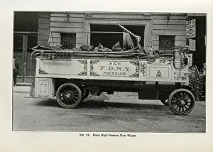 Early 20th Century FDNY Fire Engine Print, 1912