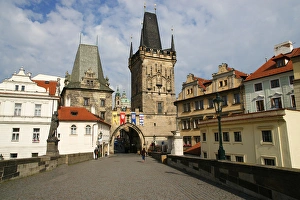 Czech Republic. Prague. Bridge tower at the end of the Charl Czech Republic. Prague. Bridge tower at the end of the Charl