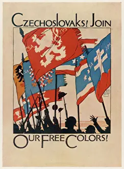 World War II Propaganda Posters Prints: Czechoslovaks! Join