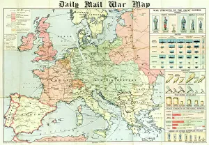 Daily Mail War Map, WW1 Daily Mail War Map, WW1