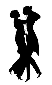 Prints of Silhouette of a couple dancing the Argentine Tango 1908 Juan Gris Prints: Argentine Tango Print 1908