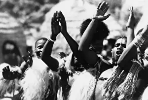1936 Print: Zulus Dancing and Clapping