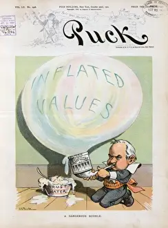 Puck Magazine Illustrations Online Prints: A dangerous bubble