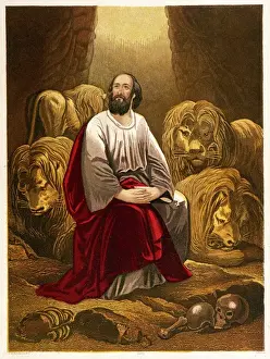 Biblical Art Prints Online Prints: Daniel in Lions Den