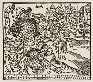 Old Testament Art Prints: David Downs Goliath