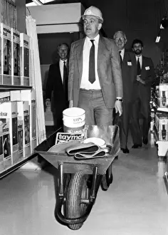 David Penhaligon Print: Cornish Liberal MP with Wheelbarrow