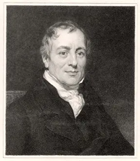 David Ricardo Print - Engraved Portrait of the Economist