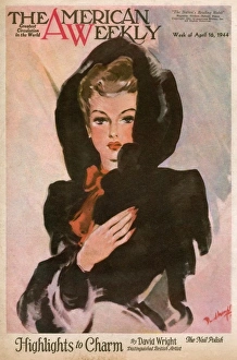 David Wright woman in black hooded coat David Wright woman in black hooded coat