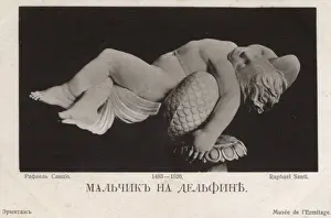 Prints of Dead boy on a Dolphin by Raphael (Raffaello Sanzio da Urbino) (1483-1520) - Italian painter and architect of the High Renaissance Urbino Prints: Raphael's Dead Boy on a Dolphin Print, 16th century