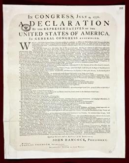 American Declaration of Independence 1776 by John Hancock