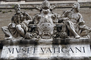 Decoration. Exit door. Vatican Museums Decoration. Exit door. Vatican Museums