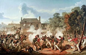 Drawings Collection: Defence of Chateau de Hougoumont - Battle of Waterloo