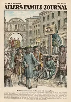 English Author Biography Prints: Defoe in Pillory