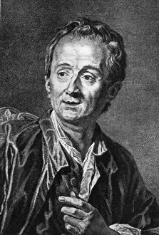Prints of DENIS DIDEROT French encyclopaedist and philosopher Date: 1713 - 1784 Denis Diderot Prints: Denis Diderot French Encyclopaedist Print 1713-1784