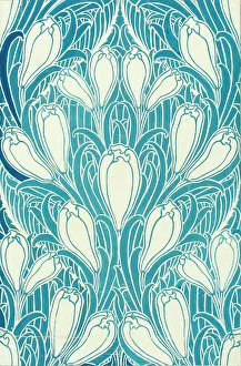 Design for Wallpaper in blue and white Design for Wallpaper in blue and white