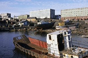 Desolation at sea-port Dikson, Arctic Russia Desolation at sea-port Dikson, Arctic Russia