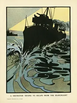 Charles Robinson Art Prints: Destroyer at Speed