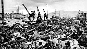 Destruction at Rouen Docks, France; Second World War, 1944 Destruction at Rouen Docks, France; Second World War, 1944