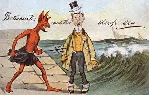 Sea Devil Prints: Between the Devil and the Deep Blue Sea Print, 1906