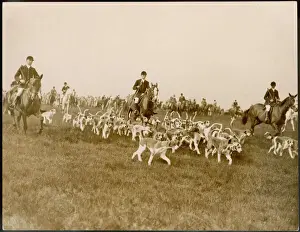 Rural Landscape Photography Prints: Devon Stag Hunt 1940S
