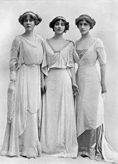 Prints of The three daughters of the Duke and Duchess of Rutland: Lady Diana Manners, later Lady Diana Cooper, Lady Marjorie Manners, later the Marchioness of Anglesey and Lady Violet Manners Rutland Prints: Diana, Marjorie and Violet Manners Print 1910