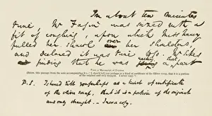 Dickens Manuscript Print 1891