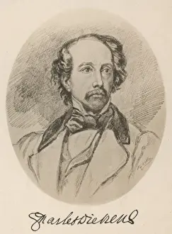 Charles Dickens Biography Images Prints: Dickens Scheffer Sketch