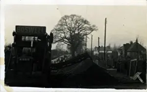 Prints of Digger/Lorry/Construction, Chelmsford, Essex, England. Boswell Builders Date: 1920s Chelmsford Prints: 1920s Construction Scene Print, Chelmsford, Essex