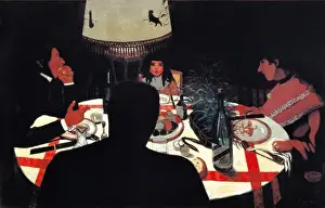 Symbolism Art Prints: Dinner, By Lamplight