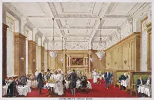 Print of Gentlemen's Dining Room at Simpsons Restaurant