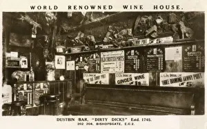 Dirty Dicks Bar Print, London's Oldest Wine House