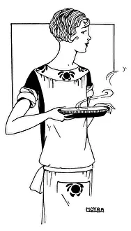 Woman In Kitchen Prints: She Dishes Up