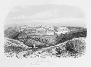 Jerusalem Cityscape Prints: Distant view of Jerusalem