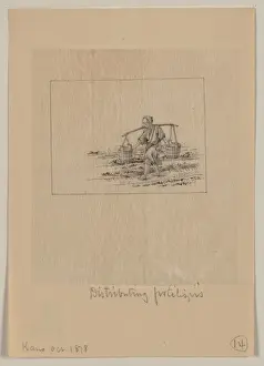 Woodblock Art Japan Prints: Distributing fertilizers