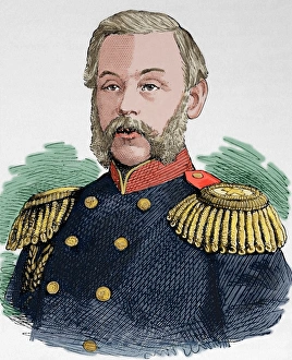 Dmitry Milyutin (1816-1912). Colored engraving Dmitry Milyutin (1816-1912). Colored engraving