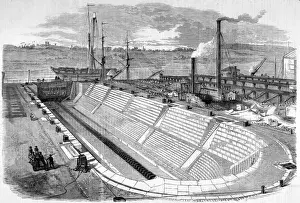 Print of Chatham Dock No. 2, Kent, 1858