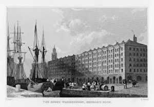 Goree Warehouses Print, Georges Dock Liverpool