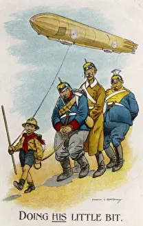 Boy Scout Leading German Soldiers Print