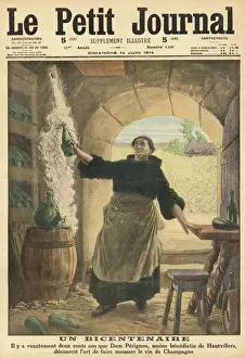 Dom Perignon Print - Monk Discovering Champagne Process