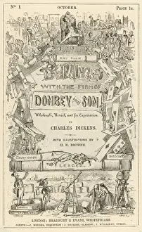 Victorian Era Book Illustrations Prints: Dombey & Son / Wrapper