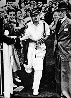 Don Bradman Going out to Bat for the Last Time, Melbourne Cr Don Bradman Going out to Bat for the Last Time, Melbourne Cr