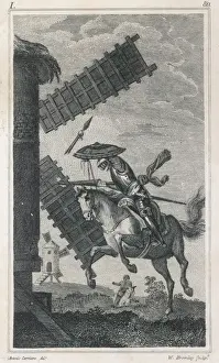 Don Quixote Windmill Print