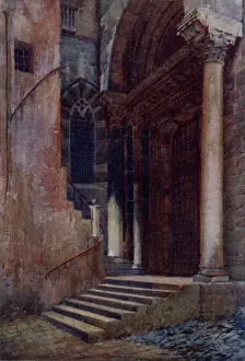 Side door of the Cathedral of San Lorenzo, Genoa, Italy Side door of the Cathedral of San Lorenzo, Genoa, Italy