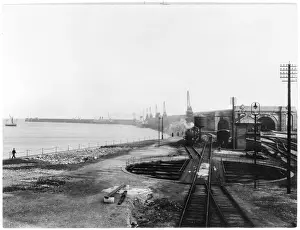 DOVER PIER - 1925 Admirality Pier Dover, Kent Print