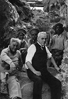 Dr. Broom discovers adult Australopithecus cranium, 1936 Dr. Broom discovers adult Australopithecus cranium, 1936