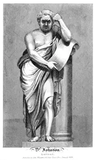 English Literary Figures Prints: Dr Johnson Monument