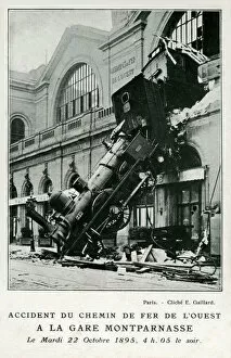 Train Collection: Dramatic Rail Accident at Gare Montparnasse, France