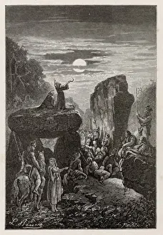Druids at Lunar Ceremony Print